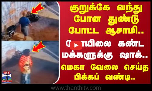 குறுக்கே வந்து போன துண்டு போட்ட ஆசாமி.. - கோயிலை கண்ட மக்களுக்கு ஷாக்..