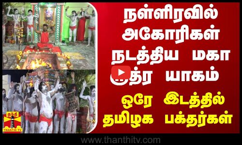 நள்ளிரவில் அகோரிகள் நடத்திய மகா ருத்ர யாகம்... ஒரே இடத்தில் தமிழக பக்தர்கள்