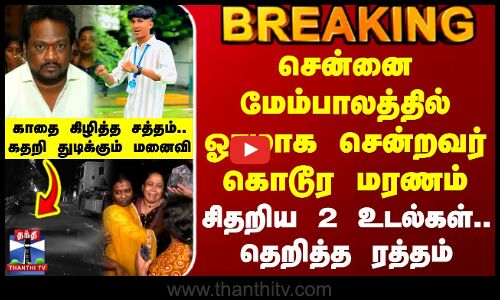 Chennai Accident | சென்னை மேம்பாலத்தில் ஓரமாக சென்றவர் கொடூர மரணம்-சிதறிய 2 உடல்கள்.. தெறித்த ரத்தம்