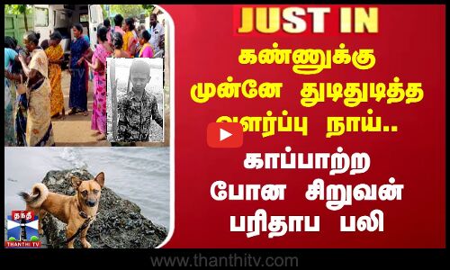 #JUSTIN || Ramnad | கண்ணுக்கு முன்னே துடிதுடித்த வளர்ப்பு நாய் -  காப்பாற்ற போன சிறுவன் பரிதாப பலி