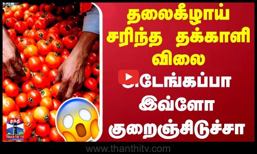 தலைகீழாய் சரிந்த தக்காளி விலை - அடேங்கப்பா இவ்ளோ குறைஞ்சிடுச்சா