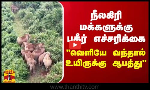 நீலகிரி மக்களுக்கு பகீர் எச்சரிக்கை - வெளியே வந்தால்உயிருக்கு ஆபத்து