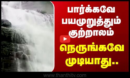 Thenkasi Kutralam | நெருங்கவே முடியாது.. பார்க்கவே பயமுறுத்தும் குற்றாலம்