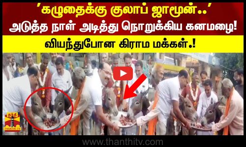 கழுதைக்கு குலாப் ஜாமூன் அடுத்த நாள் அடித்து நொறுக்கிய கனமழை! வியந்துபோன கிராம மக்கள்.!