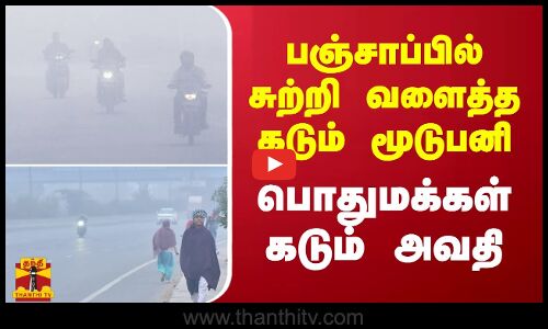 பஞ்சாப்பில் சுற்றி வளைத்த கடும் மூடுபனி...பொதுமக்கள் கடும் அவதி