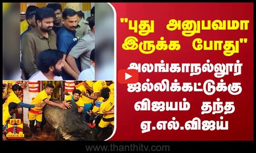 புது அனுபவமா இருக்க போது | அலங்காநல்லூர்  ஜல்லிக்கட்டுக்கு  விஜயம்  தந்த   ஏ.எல்.விஜய்