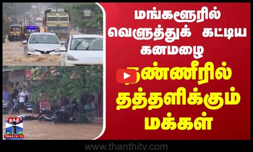 மங்களூரில் வெளுத்துக் கட்டிய கனமழை - தண்ணீரில் தத்தளிக்கும் மக்கள்..