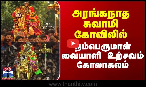 அரங்கநாத சுவாமி கோவிலில் நம்பெருமாள் வையாளி உற்சவம் கோலாகலம்