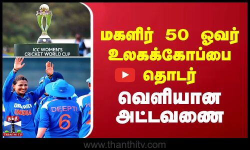 மகளிர் 50 ஓவர் உலகக்கோப்பை தொடர் - வெளியான அட்டவணை