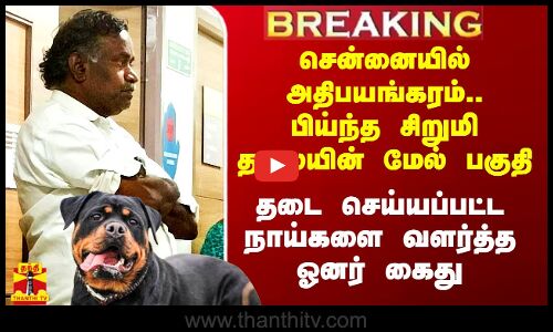 சென்னையில் அதிபயங்கரம்..பிய்ந்த சிறுமி தலையின் மேல் பகுதி..தடை செய்யப்பட்ட நாய்களை வளர்த்த ஓனர் கைது