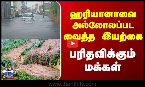 ஹரியானாவை அல்லோலப்பட வைத்த இயற்கை - பரிதவிக்கும் மக்கள்