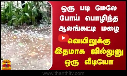 வெயிலுக்கு இதமாக ஒரு படி மேலே போய்முத்து முத்தாக பொழிந்த ஆலங்கட்டி மழை ஜில்லுனு ஒரு வீடியோ