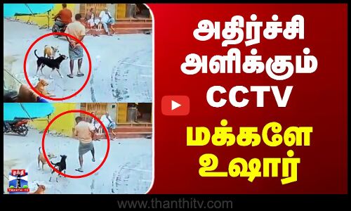 Street Dog | அதிர்ச்சி அளிக்கும் CCTV - மக்களே உஷார்