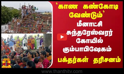 “காண கண்கோடி வேண்டும்“ - மீனாட்சி சுந்தரேஸ்வரர் கோயில் கும்பாபிஷேகம் பக்தர்கள் தரிசனம்