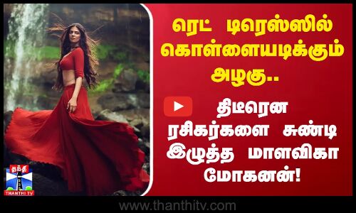 ரெட் டிரெஸ்ஸில் கொள்ளையடிக்கும் அழகு.. திடீரென ரசிகர்களை சுண்டி இழுத்த மாளவிகா மோகனன்!