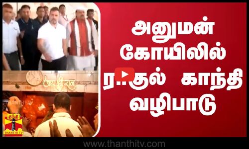 அனுமன் கோயிலில் ராகுல் காந்தி வழிபாடு | Rahul Gandhi | Congress | Raebareli | Thanthitv