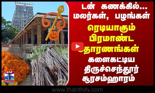 Tiruchendur | Soorasamharam | Tons of flowers, fruits - Tiruchendur overgrown with weeds