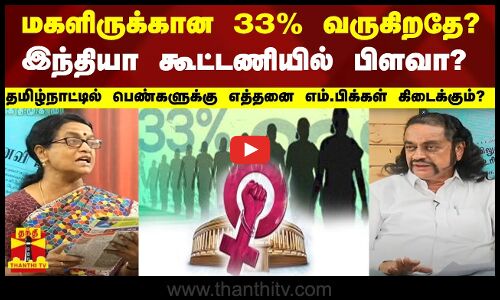 மகளிருக்கான 33% வருகிறதே?இந்தியா கூட்டணியில் பிளவா?