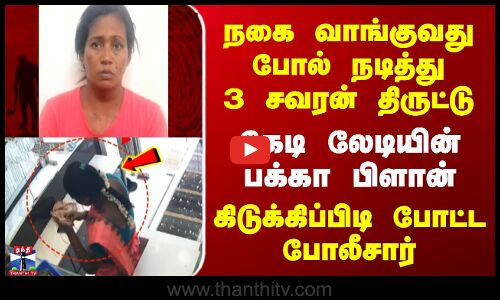 நகை வாங்குவது போல் நடித்து 3 சவரன் நகை திருட்டு.. கேடி லேடியின் பக்கா பிளான்