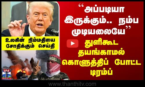 Trump | ``அப்படியா இருக்கும்.. நம்ப முடியலையே’’ துளிகூட தயங்காமல் கொளுத்திப் போட்ட டிரம்ப்