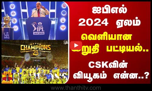 ஐபிஎல் 2024 ஏலம்... வெளியான இறுதி பட்டியல் - CSKவின் வியூகம் என்ன..?