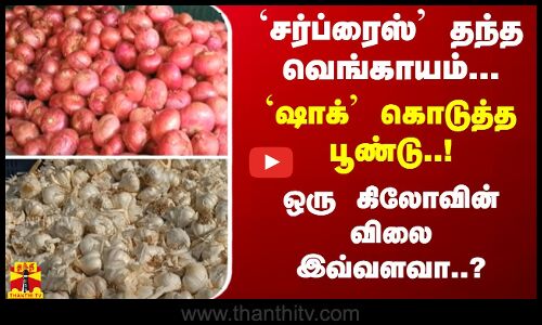 `சர்ப்ரைஸ் தந்த வெங்காயம்...`ஷாக் கொடுத்த பூண்டு..!ஒரு கிலோவின் விலை இவ்வளவா..?