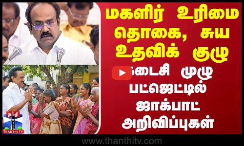 கடைசி முழு பட்ஜெட்டில் மகளிருக்கு ஜாக்பாட் அறிவிப்புகள்