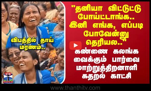 Tenkasi | விபத்தில் தாய் மரணம்..இனி எப்படி போவேன்னு தெரியல.. - கதறி அழும் பார்வை மாற்றுத்திறனாளி