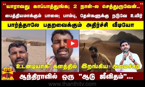 பைத்தியமாக்கும் பாலை- பார்த்தாலே பதறவைக்கும் வீடியோ - உடனடியாக களத்தில் இறங்கிய அமைச்சர்