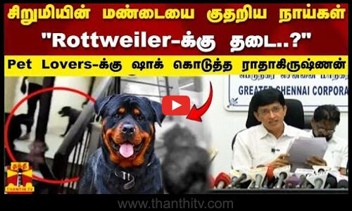 சிறுமியின் மண்டையை குதறிய நாய்கள்Rottweiler-க்கு தடையா?Pet Lovers-க்கு ஷாக் கொடுத்த ராதாகிருஷ்ணன்