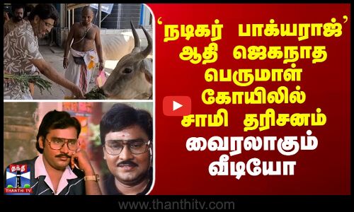 நடிகர் பாக்யராஜ் ஆதி ஜெகநாத பெருமாள் கோயிலில் சாமி தரிசனம்