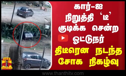 கார்-ஐ நிறுத்தி டீ குடிக்க சென்ற ஓட்டுநர்.. திடீரென நடந்த சோக நிகழ்வு