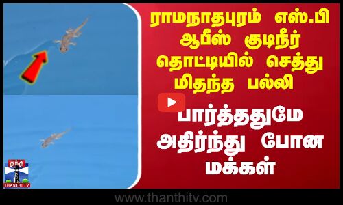 ராமநாதபுரம் எஸ்.பி ஆபீஸ் குடிநீர் தொட்டியில் செத்து மிதந்த பல்லி - அதிர்ந்த மக்கள்