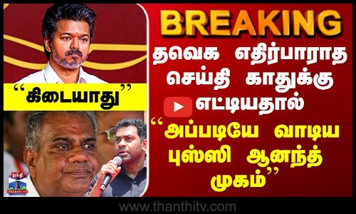 TVK Vijay Road Show | எதிர்பாராத செய்தி காதுக்கு எட்டியதும் ``அப்படியே வாடிய புஸ்ஸி ஆனந்த் முகம்’’