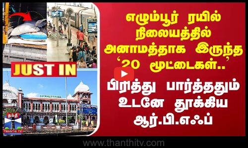 Egmore ரயில் நிலையத்தில் அனாமத்தாக இருந்த `20 மூட்டைகள்..’ பிரித்து பார்த்ததும் பறிமுதல்