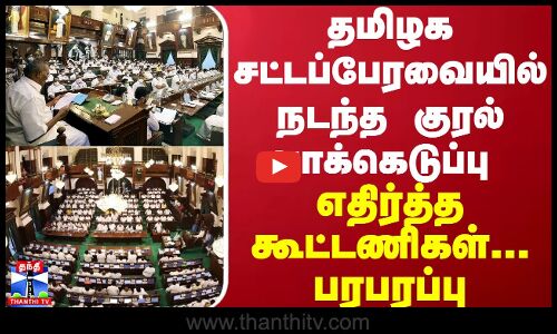 தமிழக சட்டப்பேரவையில் நடந்த குரல் வாக்கெடுப்பு - எதிர்த்த கூட்டணிகள்... பரபரப்பு
