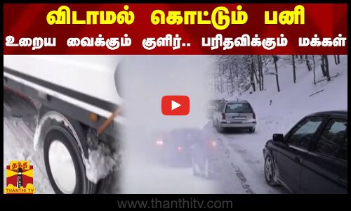 விடாமல் கொட்டும் பனி.. உறைய வைக்கும் குளிர்.. பரிதவிக்கும் மக்கள்