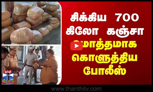 சிக்கிய 700 கிலோ கஞ்சா - மொத்தமாக கொளுத்திய போலீஸ்