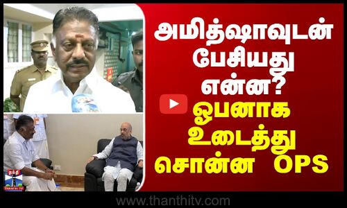 BJP | OPS | Amitabh | அமித்ஷாவுடன் பேசியது என்ன? - ஓபனாக உடைத்து சொன்ன OPS