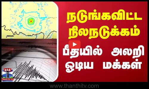 நடுங்கவிட்ட நிலநடுக்கம் - பீதியில் அலறி ஓடிய மக்கள்