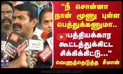 நீ சொன்னா நான் மூணு புள்ள பெத்துக்கணுமா.. வெளுத்தெடுத்த சீமான்