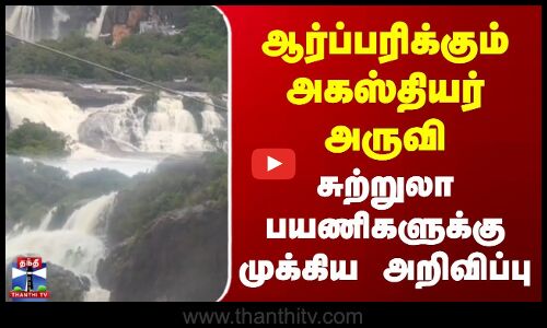 TN Rains | Nellai Falls | ஆர்ப்பரிக்கும் அகஸ்தியர் அருவி | சுற்றுலா பயணிகளுக்கு முக்கிய அறிவிப்பு