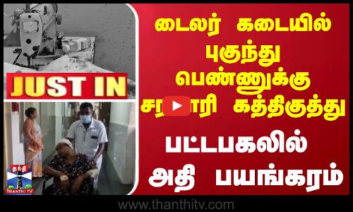 #JUSTIN | டைலர் கடையில் புகுந்து பெண்ணுக்கு சரமாரி கத்திகுத்து - பட்டபகலில் அதி பயங்கரம்