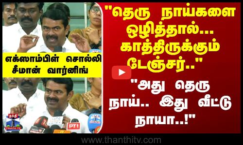 தெரு நாய்களை ஒழித்தால்... காத்திருக்கும் டேஞ்சர்.. சீமான் வார்னிங்