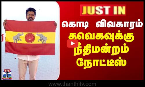 கொடி விவகாரம் - தவெகவுக்கு நீதிமன்றம் நோட்டீஸ்