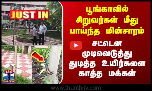 பூங்காவில் சிறுவர்கள் மீது பாய்ந்த மின்சாரம் - சட்டென முடிவெடுத்து காப்பாற்றிய மக்கள்