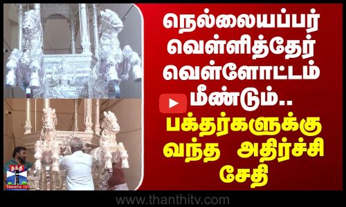 Nellaiyappar Temple Festival | வெள்ளித்தேர் வெள்ளோட்டம் மீண்டும்.. பக்தர்களுக்கு வந்த அதிர்ச்சி சேதி