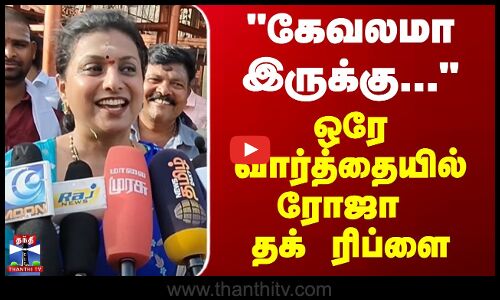 கேவலமா இருக்கு... - ஒரே வார்த்தையில் ரோஜா தக் ரிப்ளை