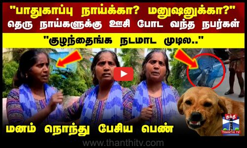 Chennai Street Dogs Issue | தெரு நாய்களை பிடித்து ஊசி போட வந்த ஊழியர்கள்.. பொதுமக்கள் வாக்குவாதம்