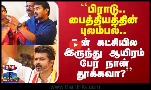 ``பிராடு.. பைத்தியத்தின் புலம்பல்.. உன் கட்சியில இருந்து ஆயிரம் பேர நான் தூக்கவா? - சீமான் ஆவேசம்